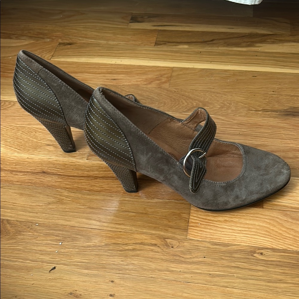 Sofft Brown Heels with Classic Mary Jane Strap